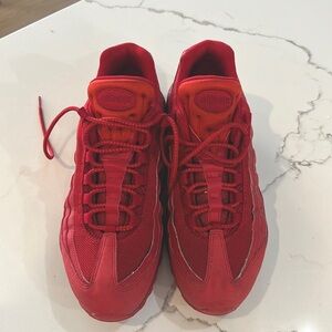 Red Nike Air max size 10 shoes